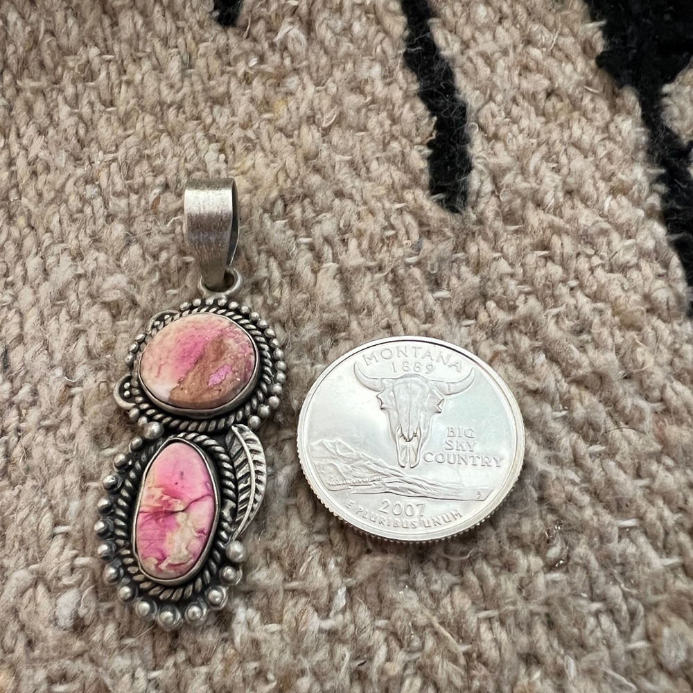 ❤️ Sea Sediment Jasper Statement Navajo Brushed 925 Pendant 2.10”L Unisex 8.8G - Picture 13 of 13